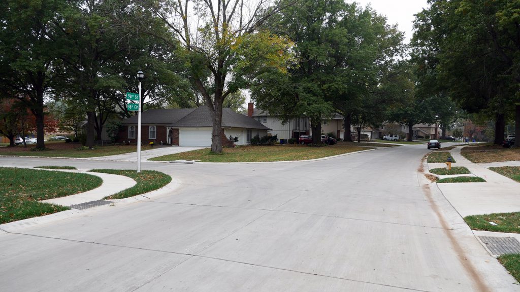 The intersection at 95th and Hadley.