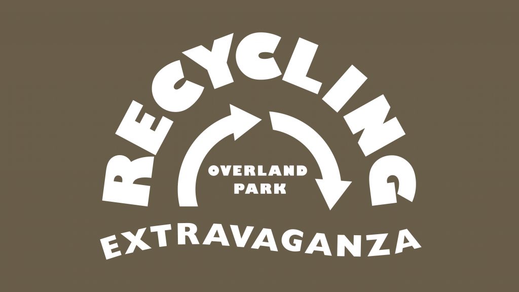 Graphic that reads "Overland Park Recycling Extravaganza."